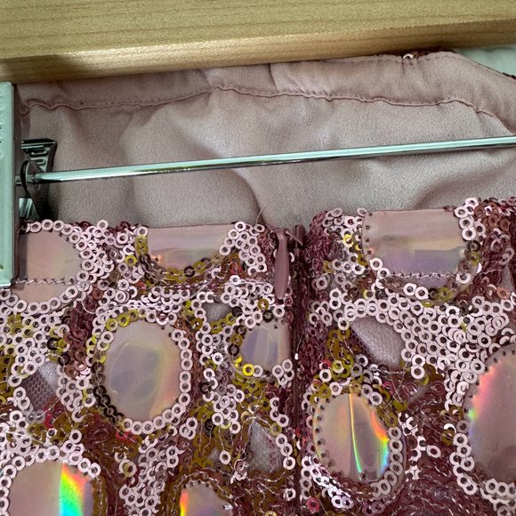 Kim Shui pink sequin strapless mini dress XS - Picture 5 of 7